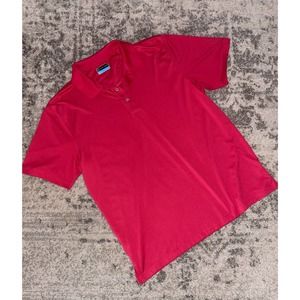 Men's PGA Tour Golf Collared Pink Short‎ Sleeve Polo Shirt Size XL